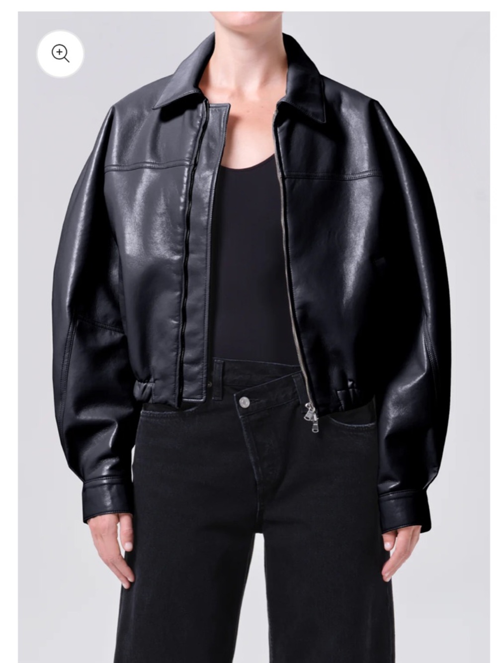 Agolde Dixon cocoon leather jacket xs worn once